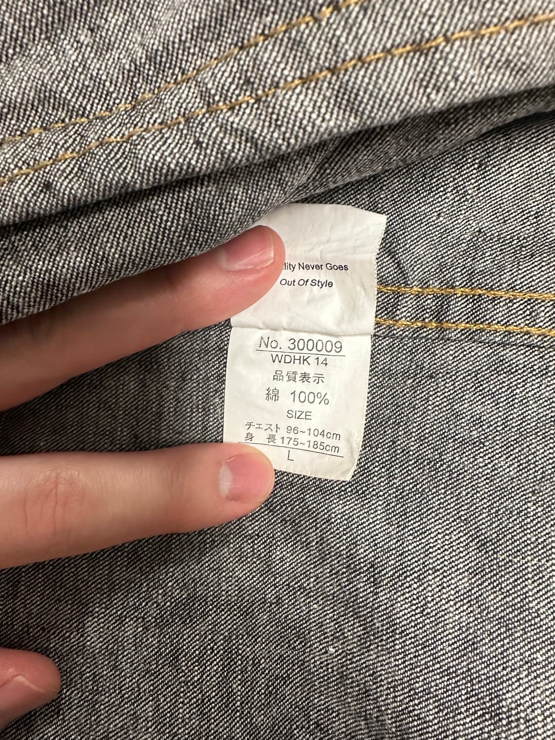 일본 빈티지 정글스톰 데님 라이더 자켓 L 상품이미지5