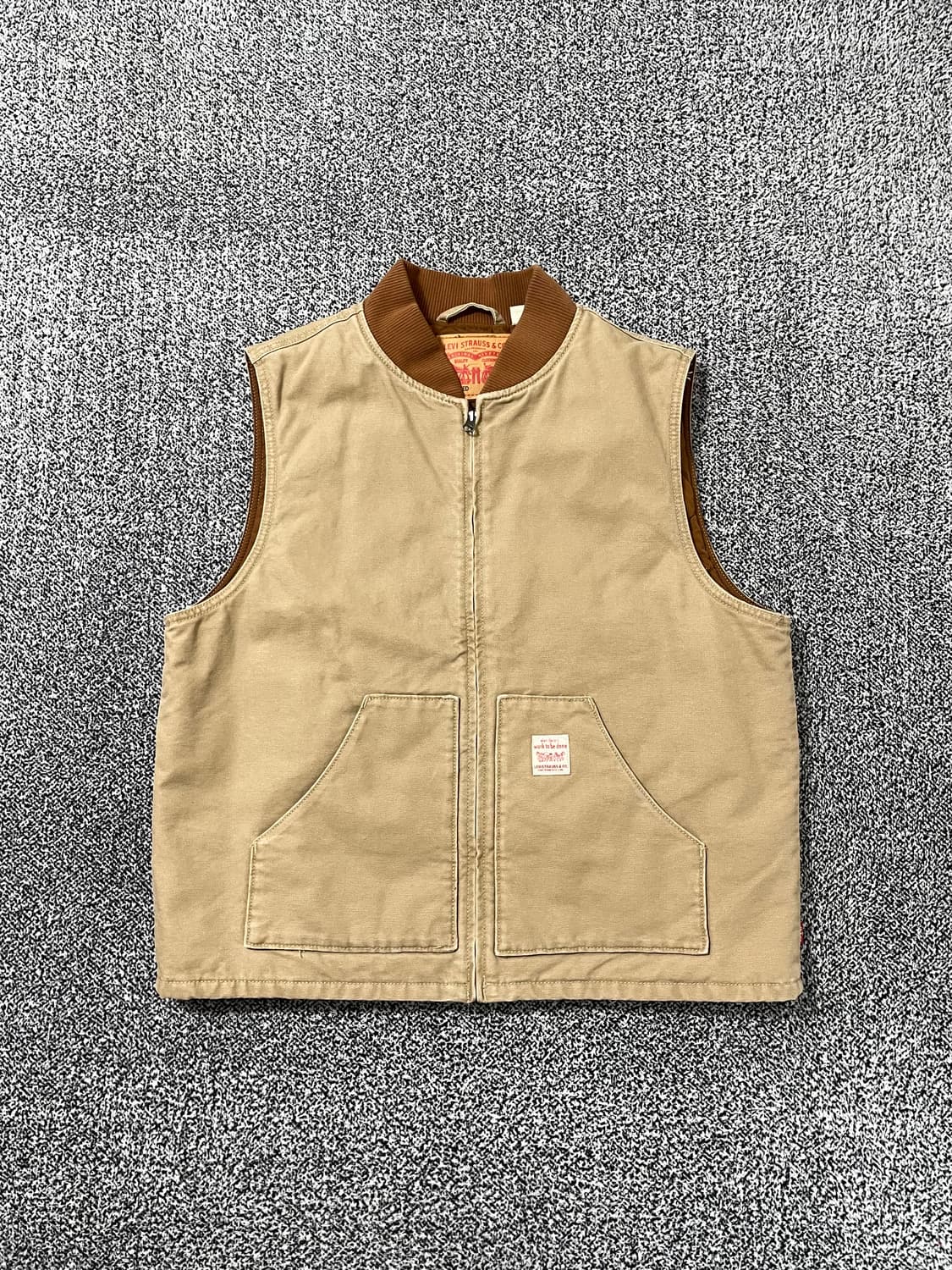 빈티지9. 리바이스 샌섬 베스트 경량 패딩 조끼 릴렉스드 베이지 데님 상품이미지1