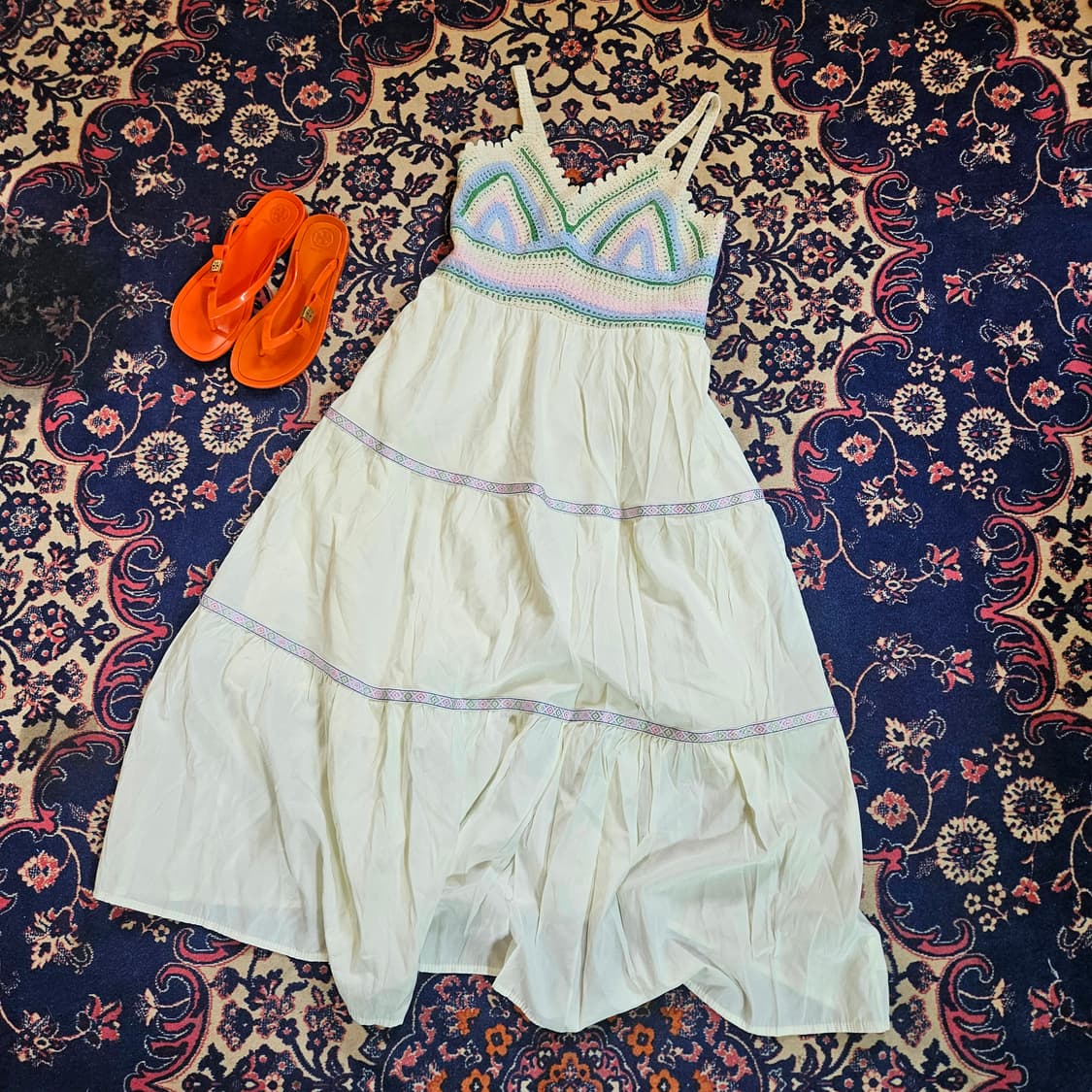 비키니벤더 루시 크로셰 티어드 원피스 Free 상품이미지1