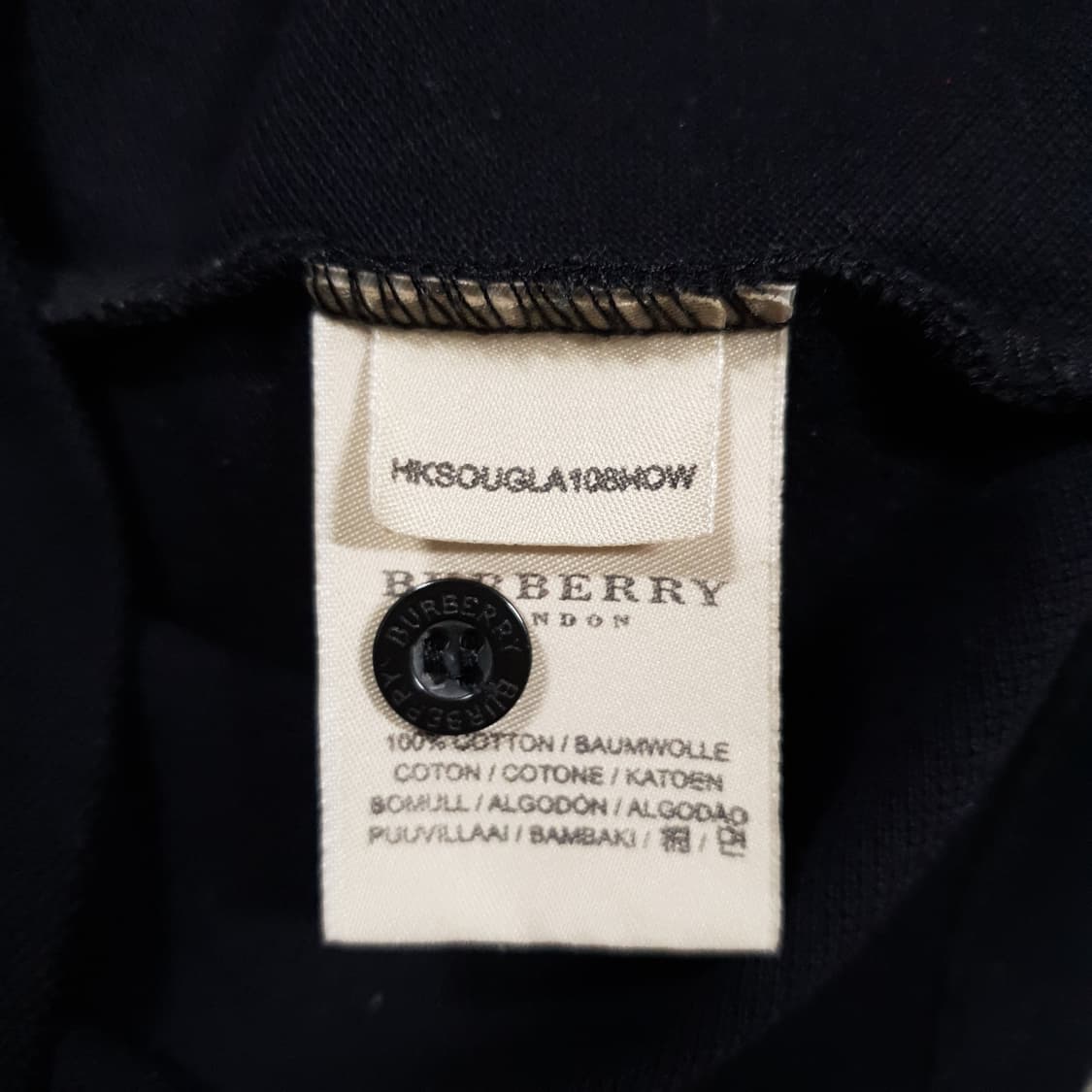 XL) 버버리 크레스트 기사 빅로고 반팔 카라티 폴로 피케 셔츠 블랙 상품이미지7