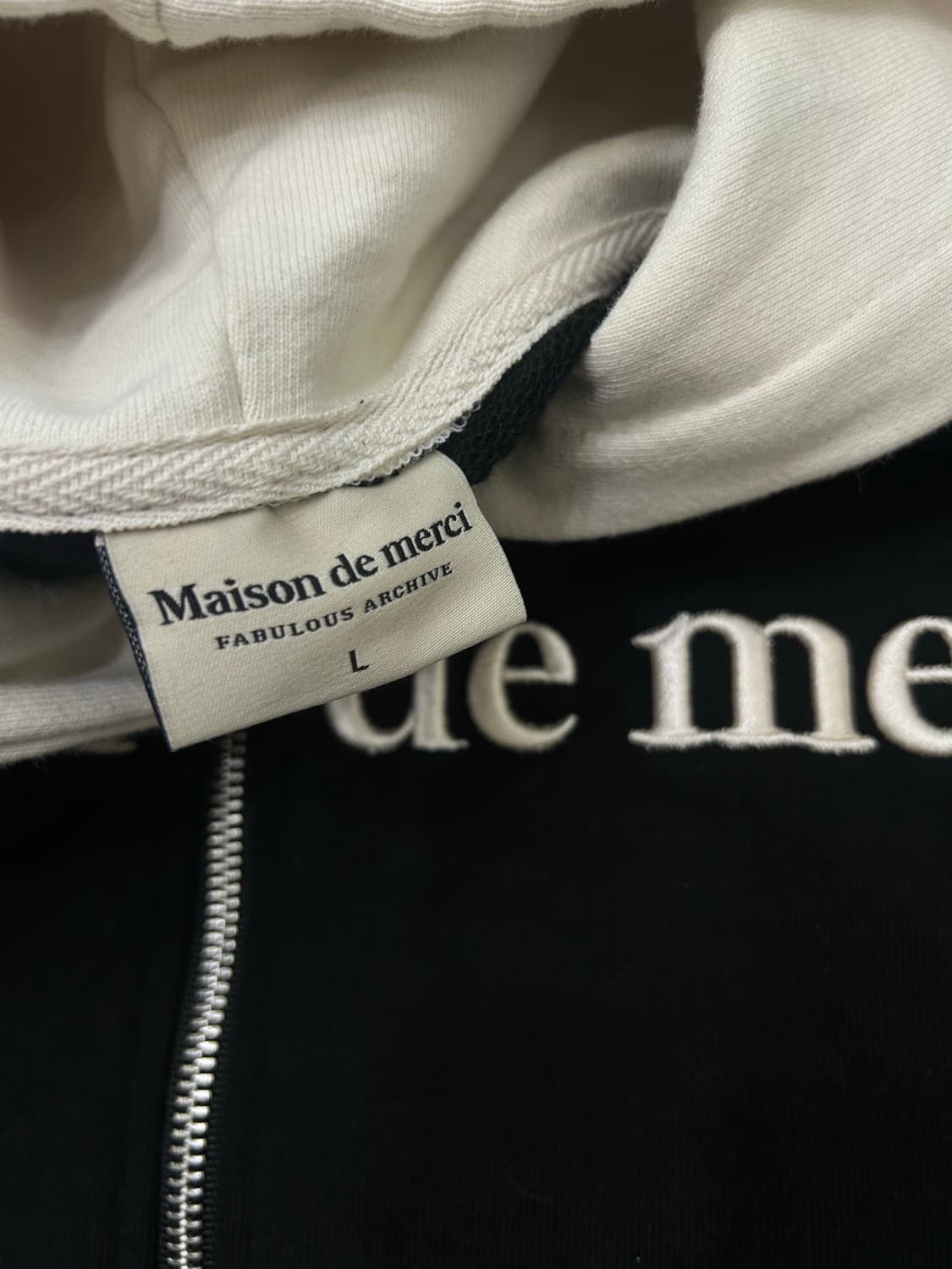 [L]패블러스아카이브 엠보로고 크롭 후드집업 상품이미지5