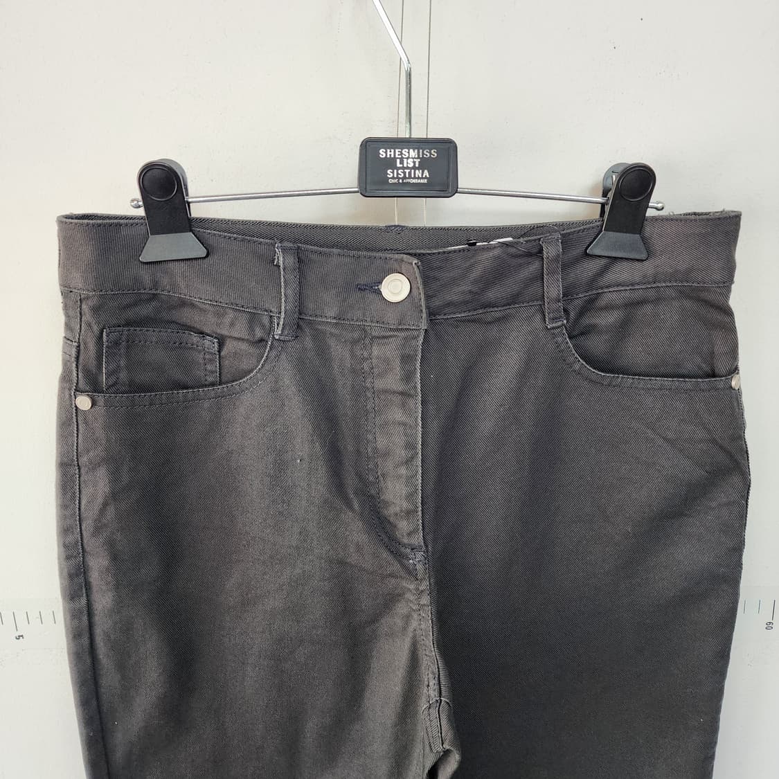 엣지 블랙 데님바지 상품이미지2