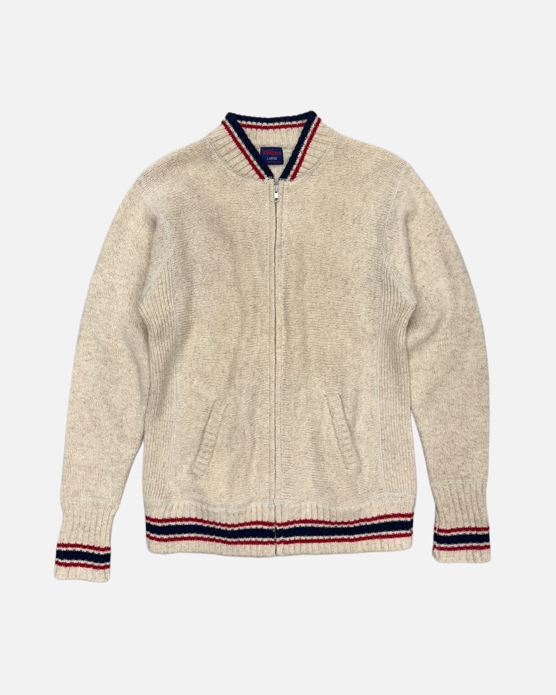 WILLPIPS natural wool knit zip-up 상품이미지1