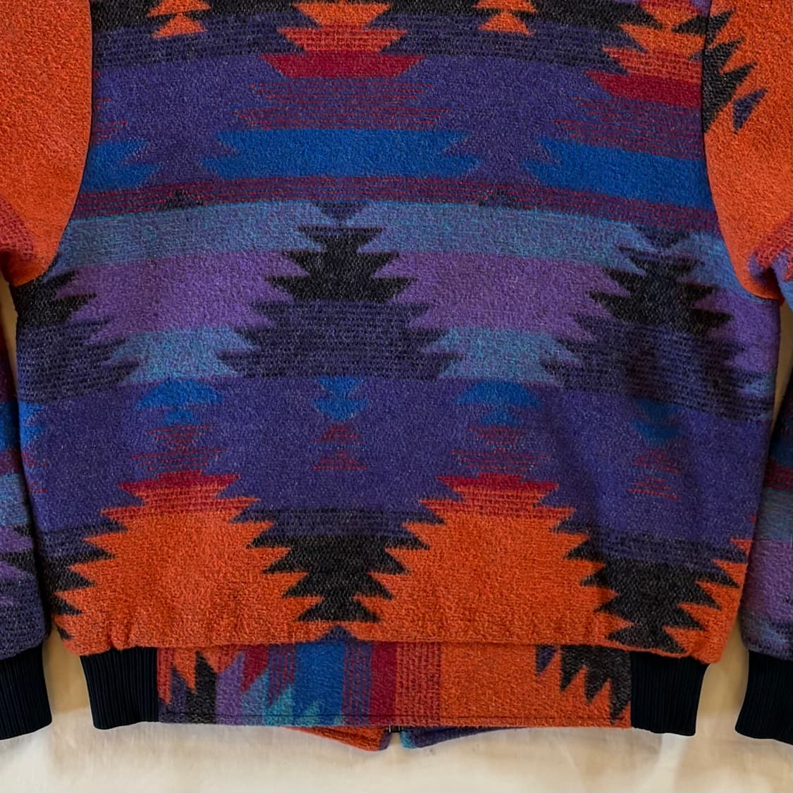 (W55) 80s USA PIONEER WEAR 나바호 자카드 블루종 상품이미지10