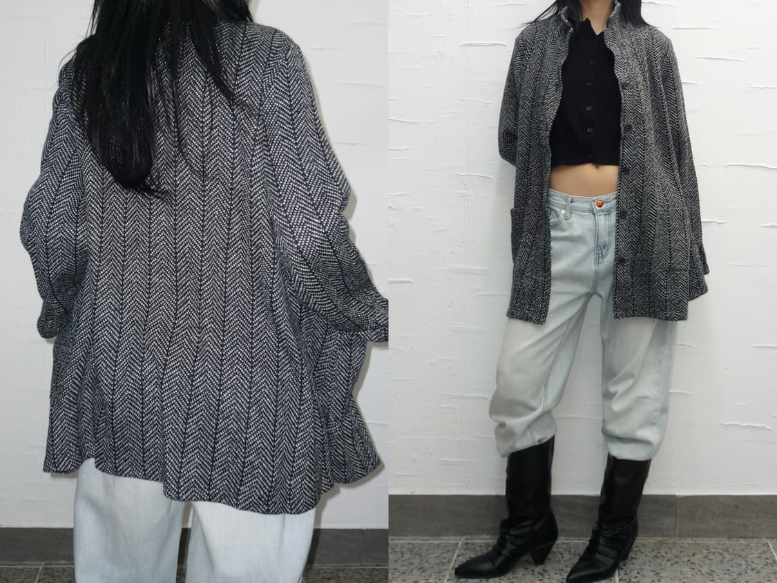 wavy collar coat 상품이미지3