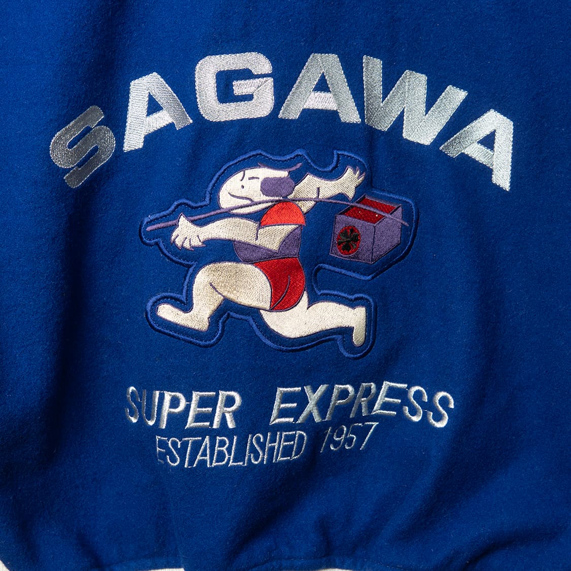 [100] 80s SAGAWA EXPRESS 울 레더 바시티 자켓  상품이미지2