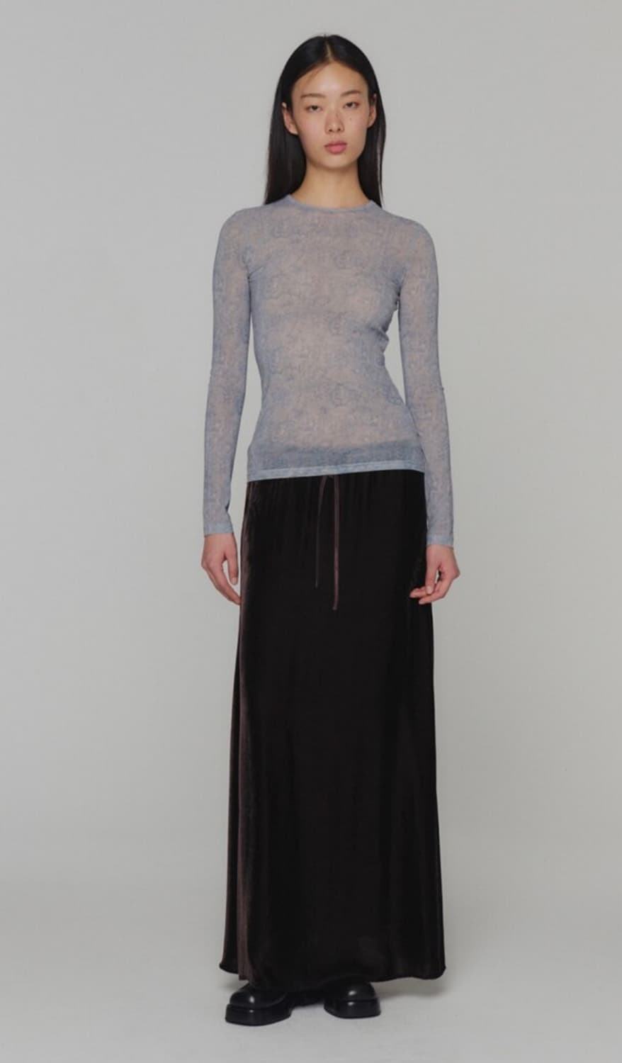 아모멘토 벨벳 스커트 & 봄버 자켓  상품이미지3