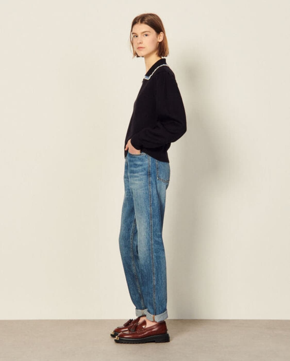 산드로 크로쉐 브레이드 스웨터 1사이즈 상품이미지4