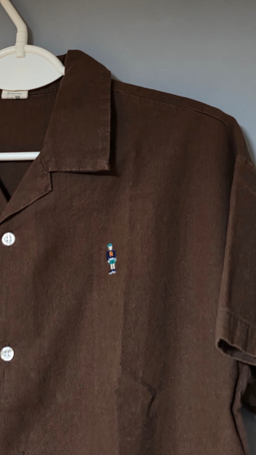 빈티지 반팔 셔츠(브라운) 상품이미지3