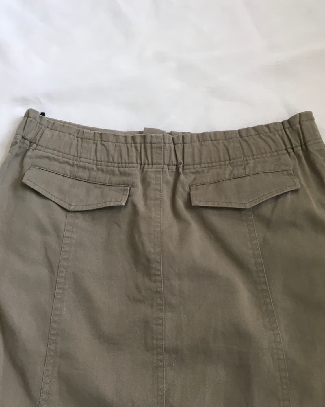 khaki cotton midi skirt 상품이미지3