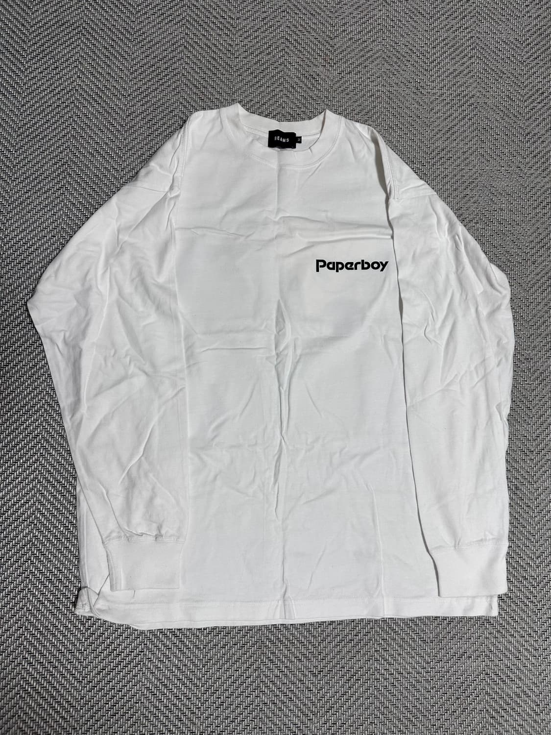 [M]빔즈 x 페이퍼보이 콜라보 롱슬리브 흰색  상품이미지1
