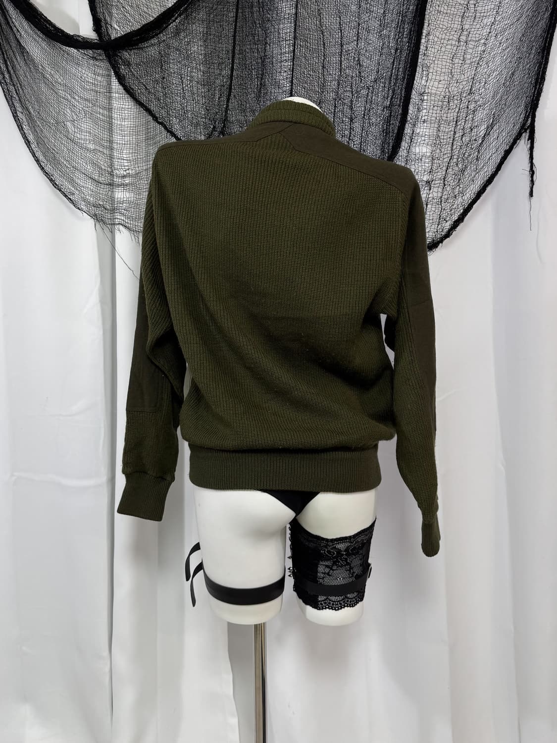 khaki knit jacket 상품이미지3