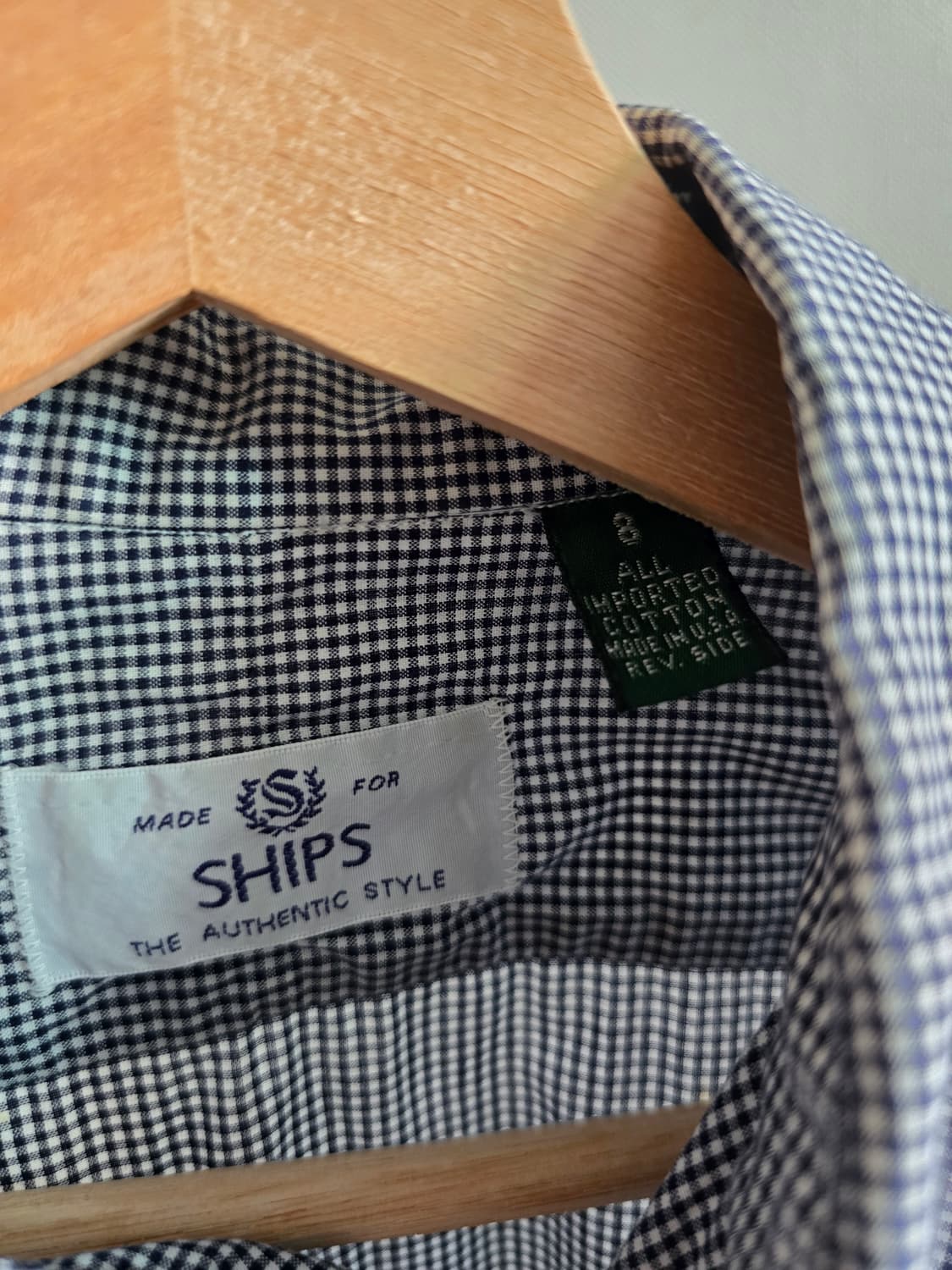 SHIPS USA 메이드 코튼 체크 버튼다운 셔츠 상품이미지2
