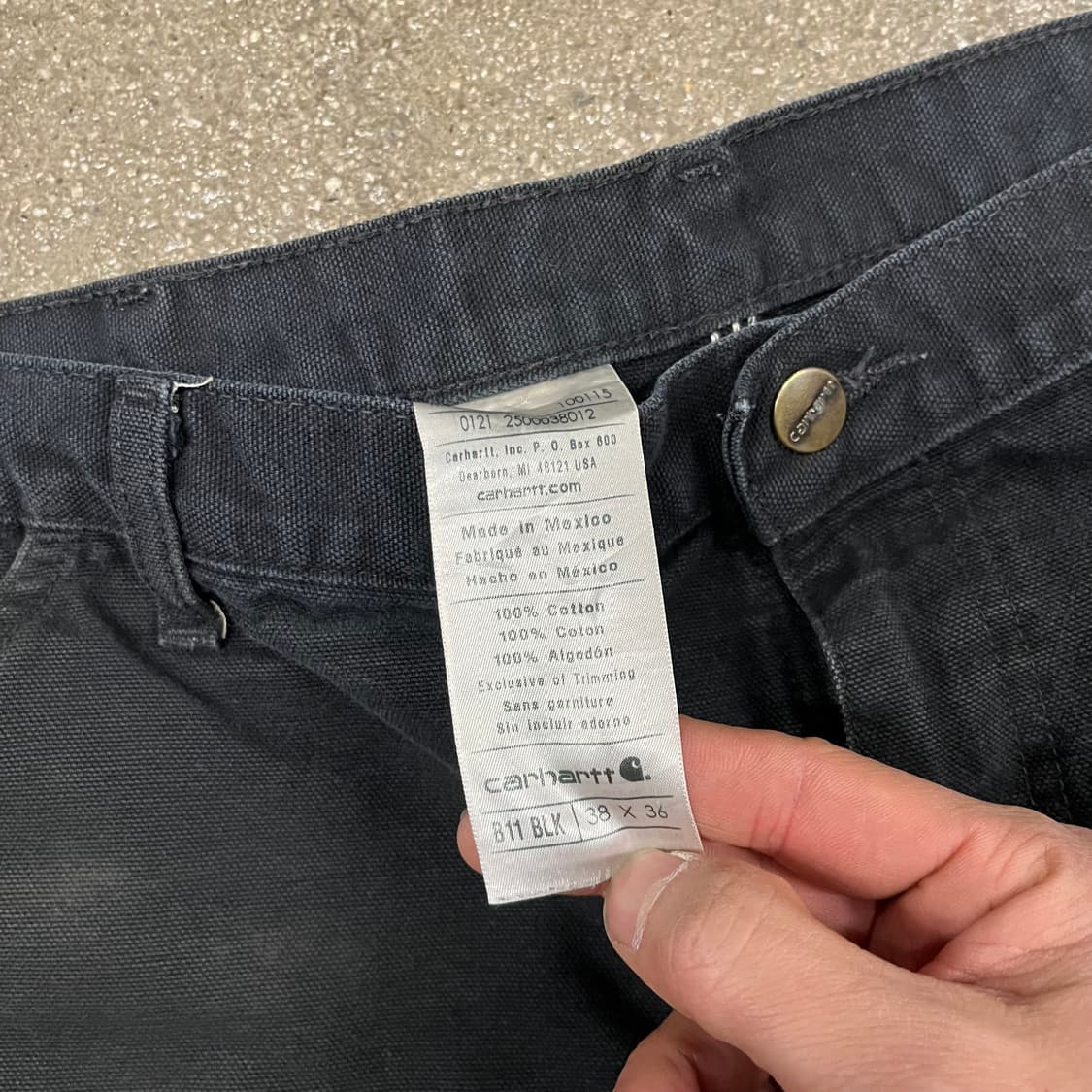 칼하트 블랙 카펜터 팬츠 (37“) 상품이미지7