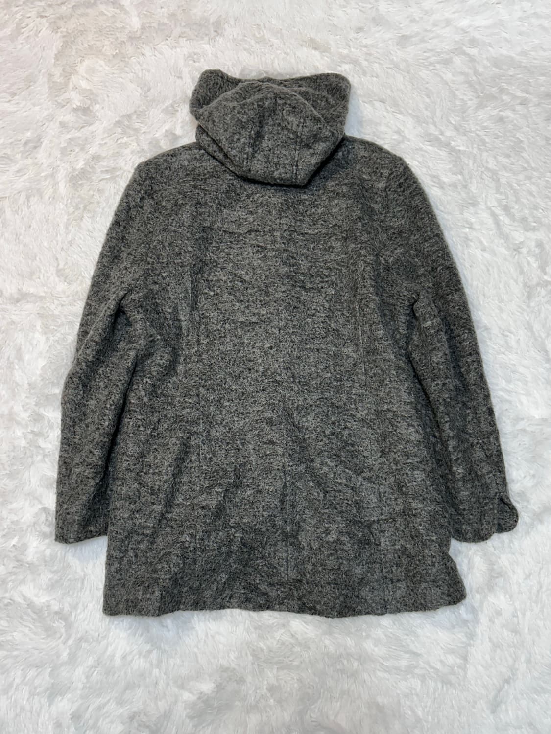 lovely hoodie wool button coat 상품이미지3