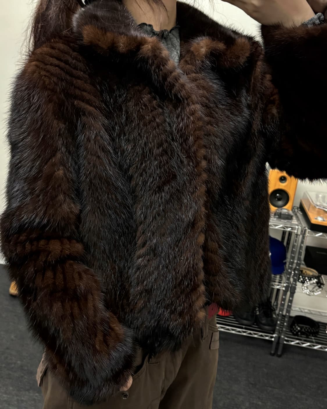 올드 빈티지 브라운 퍼 자켓 상품이미지2