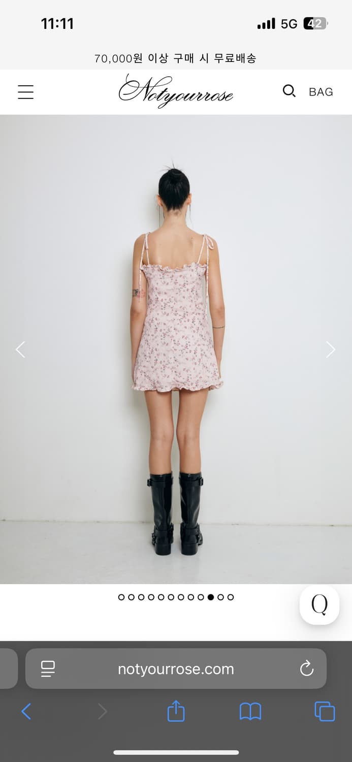 Not your rose frill mini dress 상품이미지3