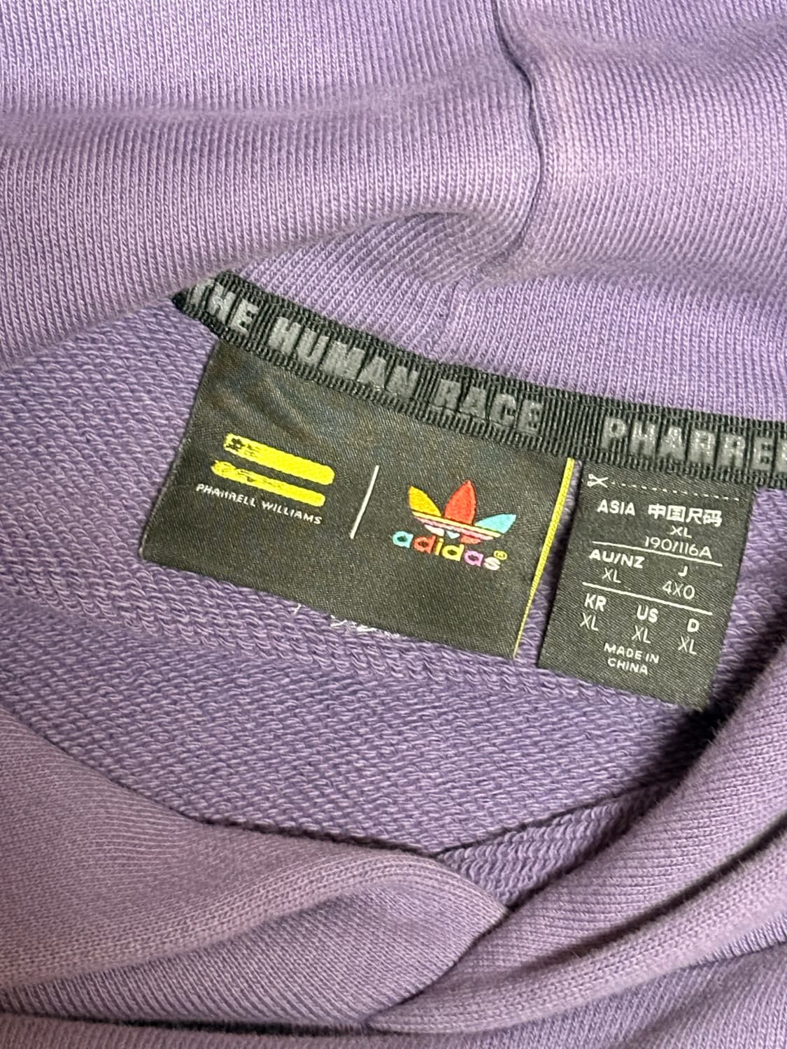 아디다스 휴먼레이스 퍼플 후드티 XL 상품이미지1