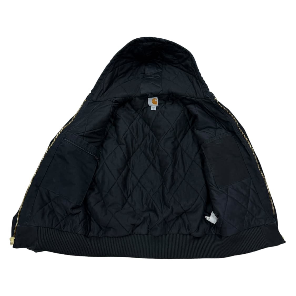 칼하트 J140 덕 액티브 누빔 후드 자켓 블랙 S 상품이미지3