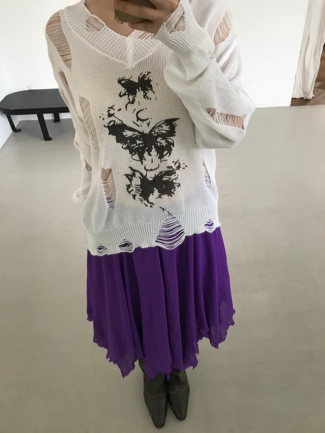 vintage purple skirt 상품이미지6