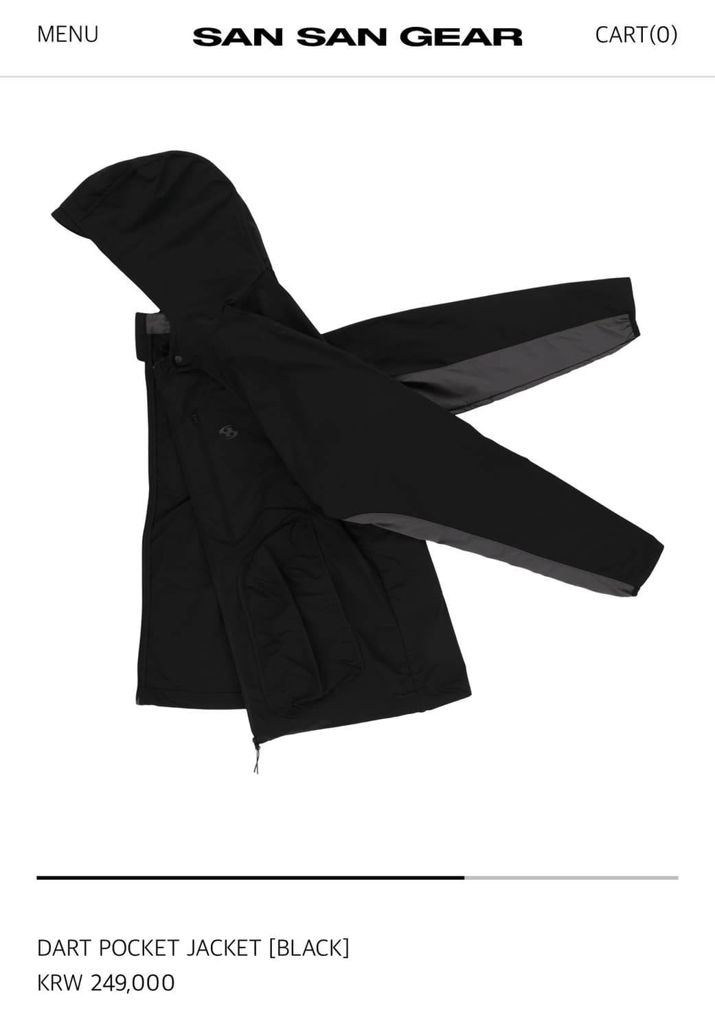 산산기어 DART POCKET JACKET [BLACK] 상품이미지4