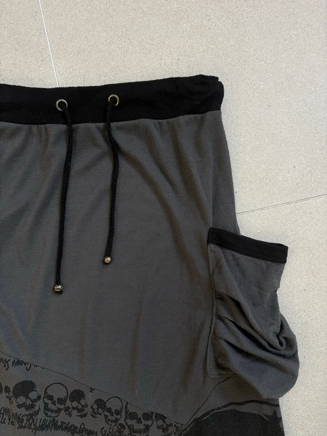 펑크 프린틴 카고 롱스커트 상품이미지2