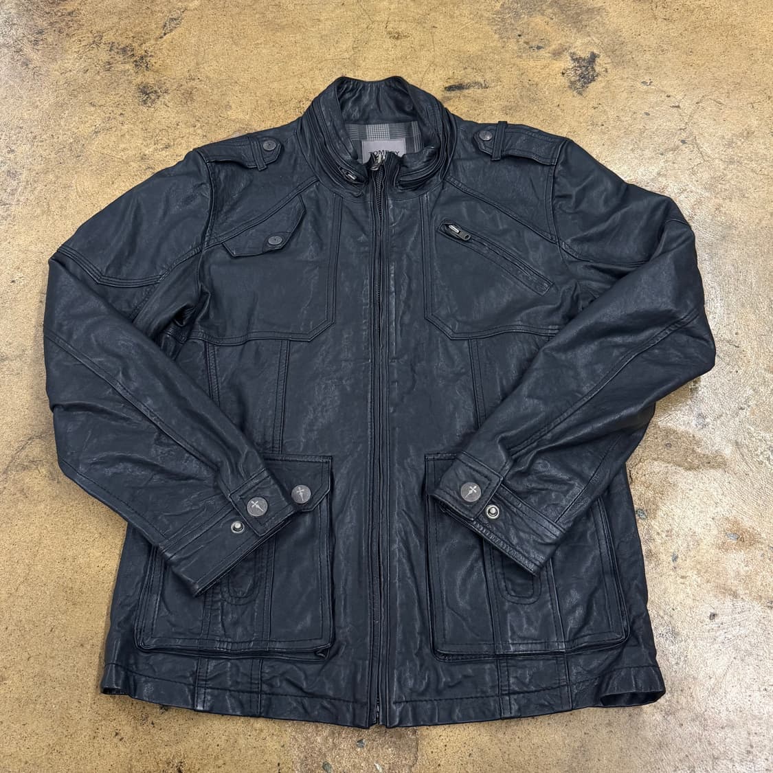 [정품/L] 톰보이 블랙 가죽 자켓 b18 상품이미지2