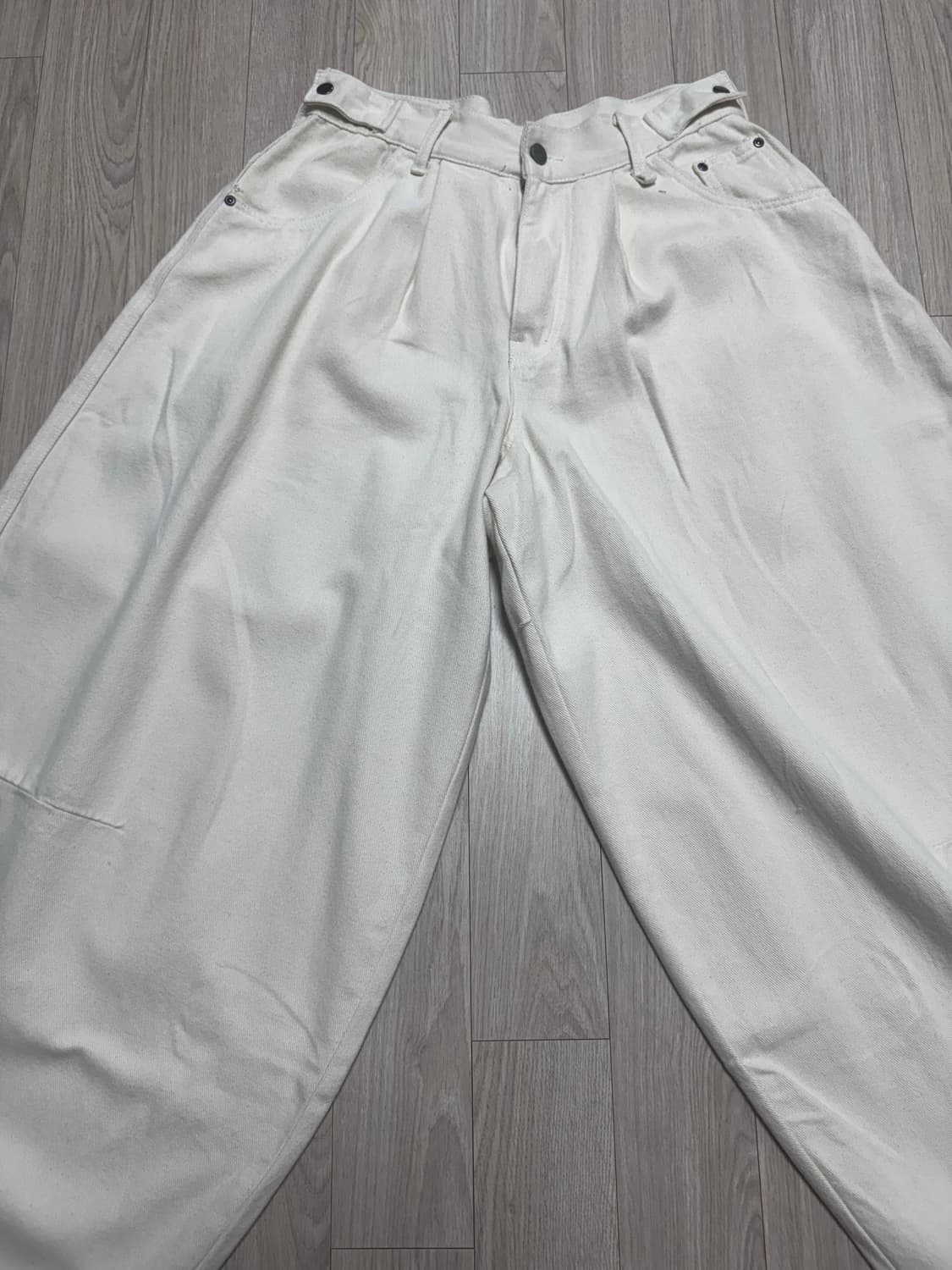 글랙 미티어 아플리케 크림 코튼 팬츠 상품이미지3