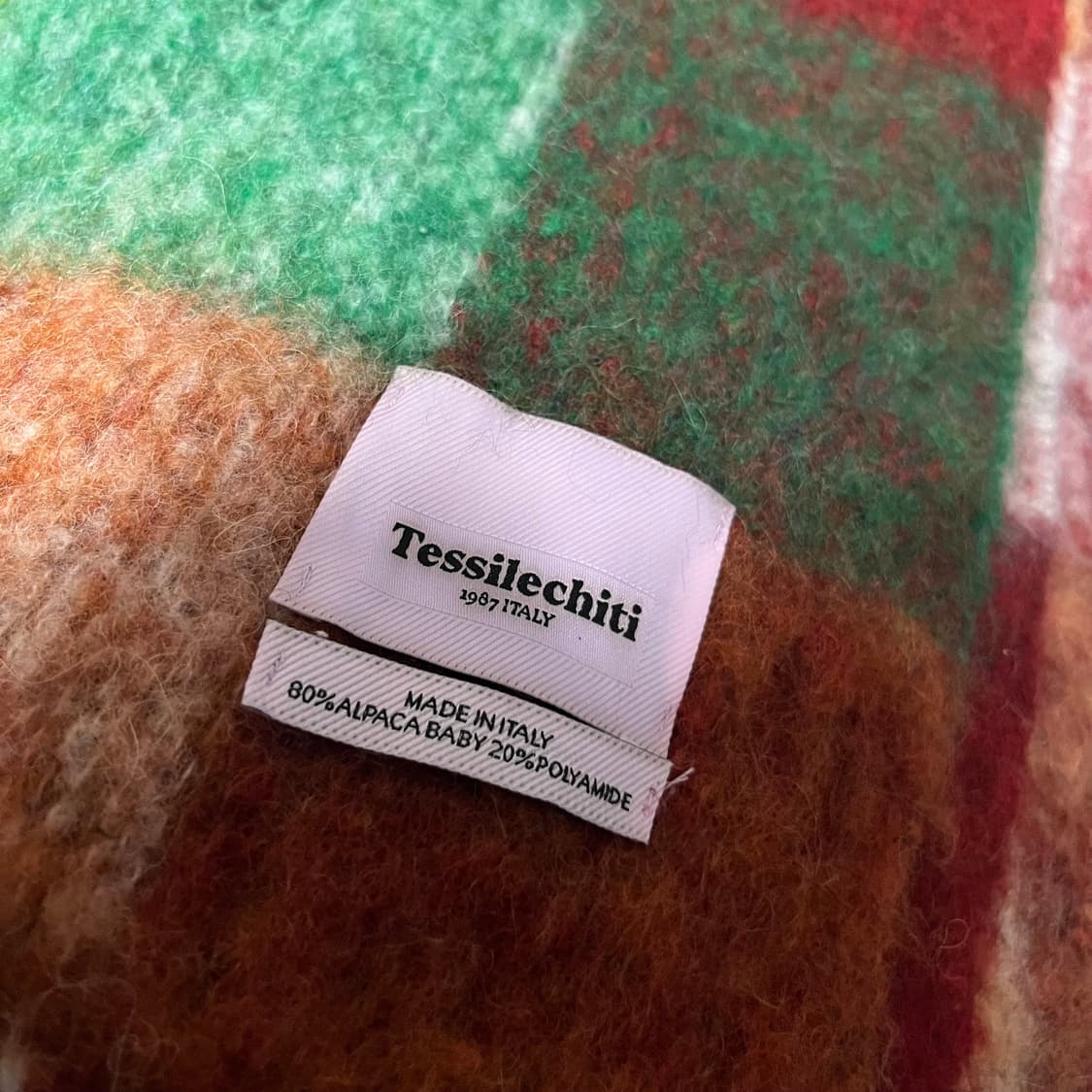 tessilechiti 이태리 도톰 알파카 체크 머플러  상품이미지2