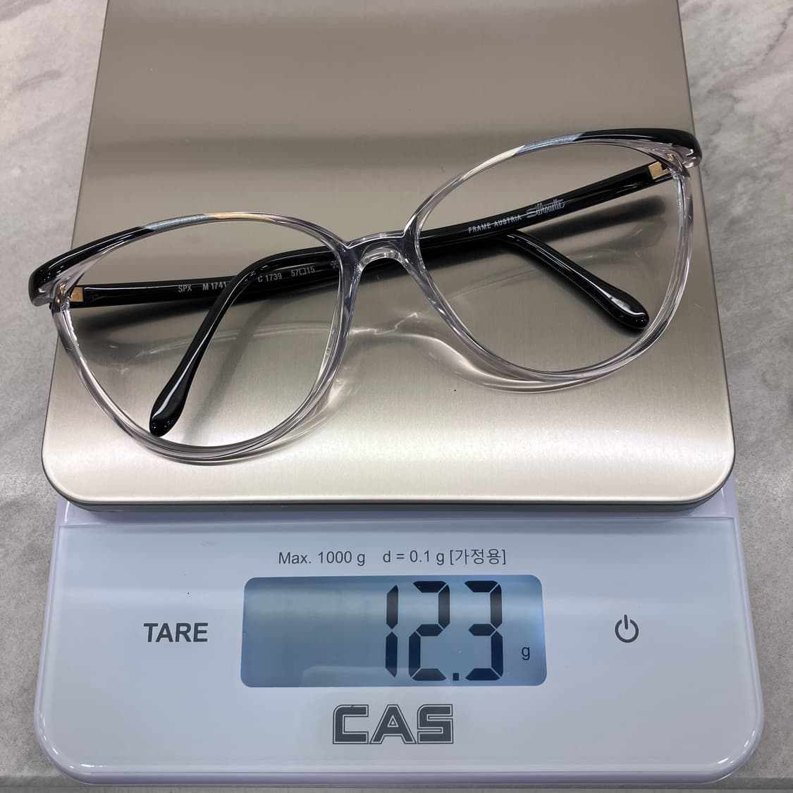C15 실루엣 Silhouette 클리어 패턴 브로우 뿔테 안경 상품이미지8