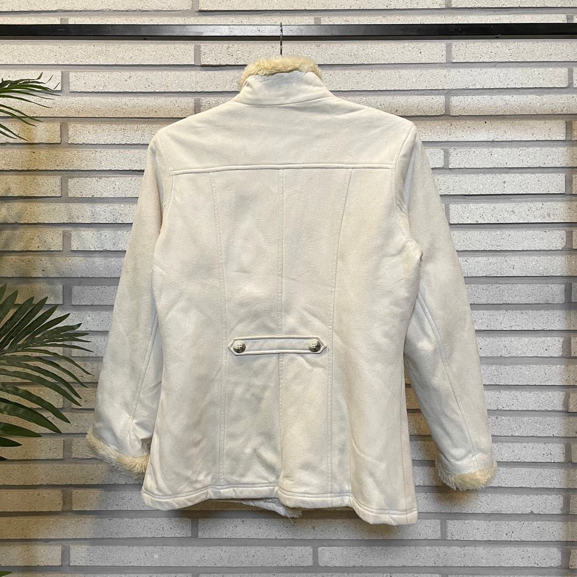 JPN VINTAGE 무스탕 자켓 하이넥 슬림핏 디테일 화이트 상품이미지3