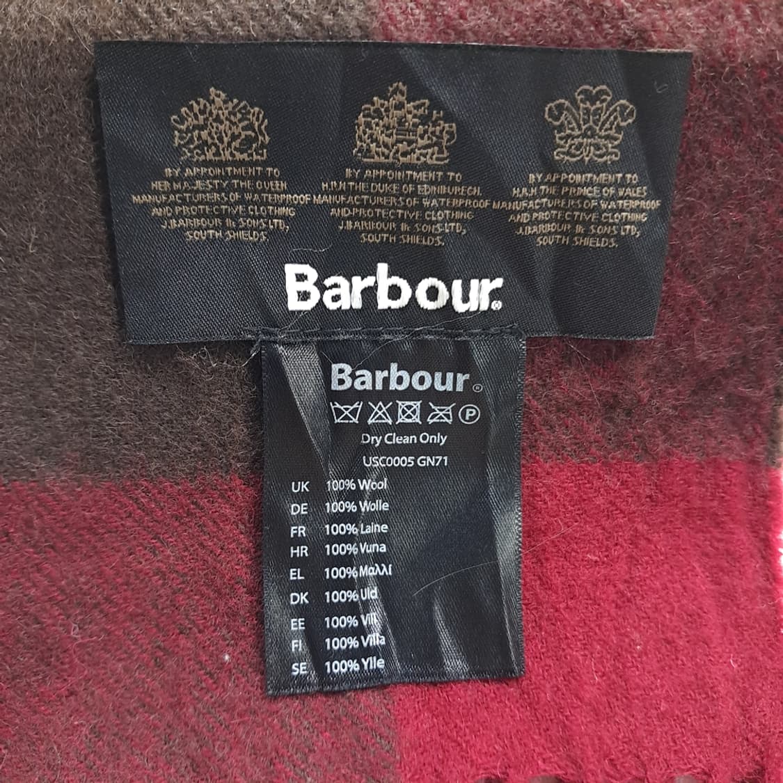 MX366 바버 멀티블록 체크 울 머플러 상품이미지5