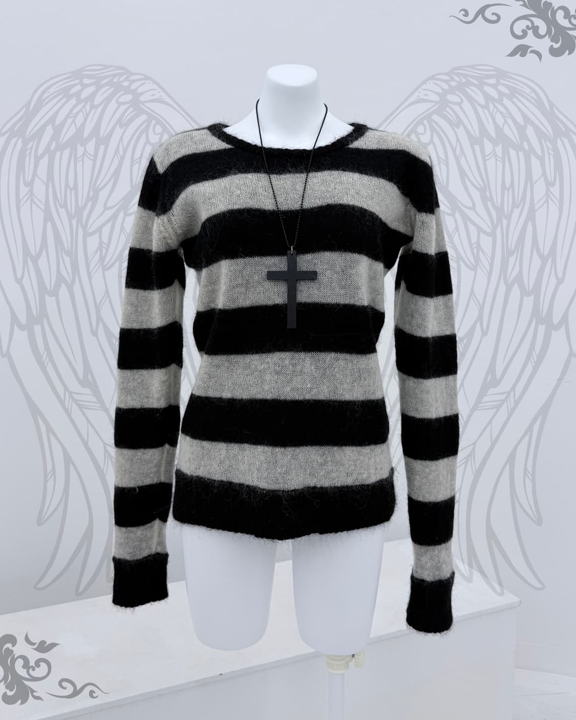 스트라이프 모헤어 니트 상품이미지1