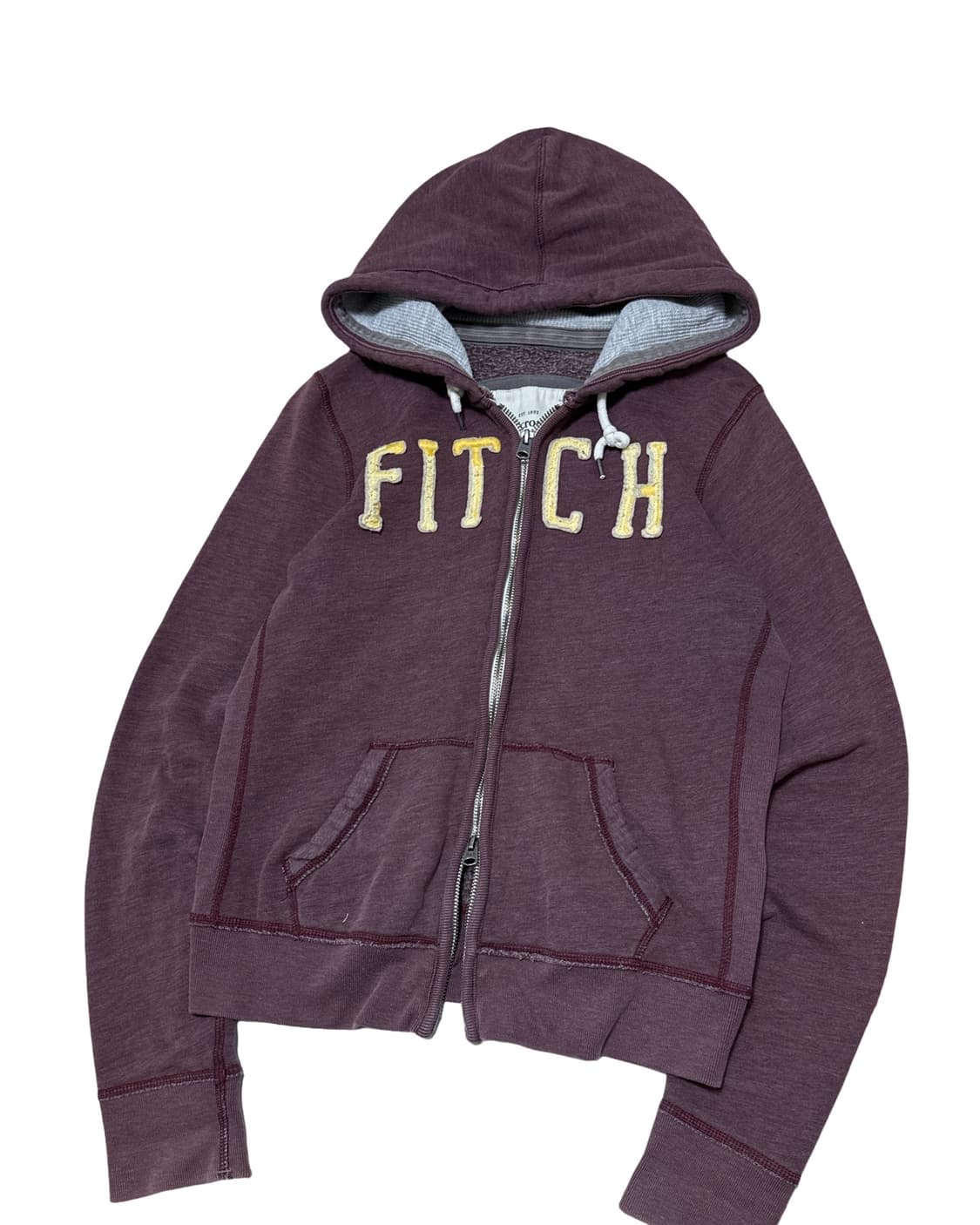 아베크롬비 y2k 버건디 후드집업 상품이미지3