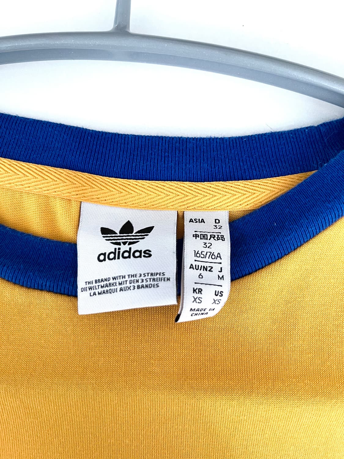 아디다스 70S 3ST 레트로 빈티지 반팔 티셔츠 옐로우 상품이미지4