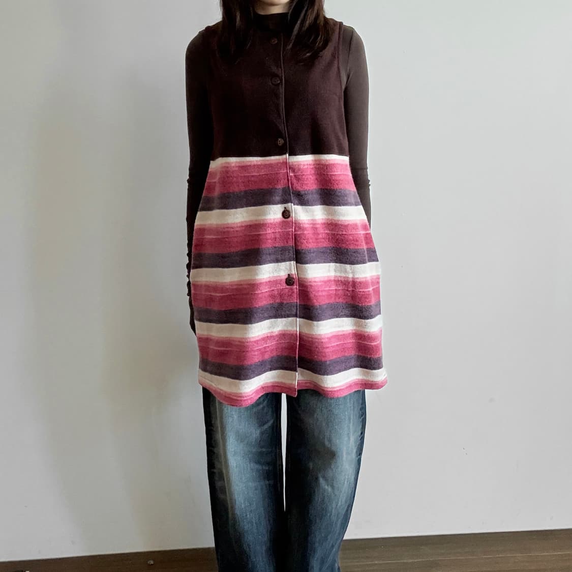 Casa Stripe Knit Sleeveless Dress 상품이미지1