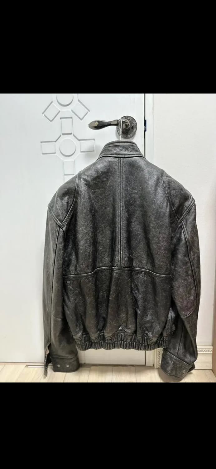 엘무드 / 스모커 카우하이드 바이커 레더자켓 번트 블랙 48 상품이미지4