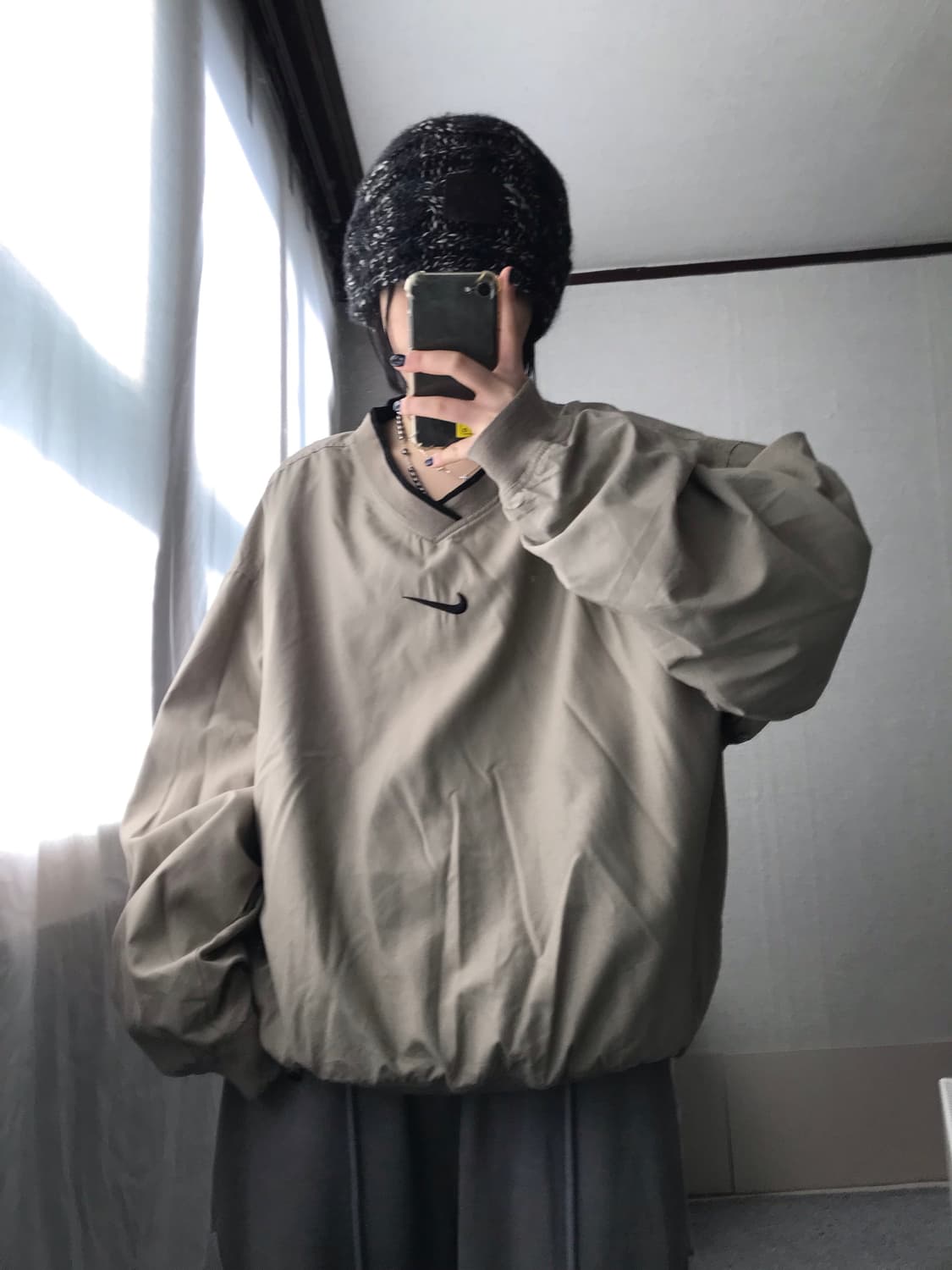 나이키 00s 베이지 오버핏 웜업 상품이미지3