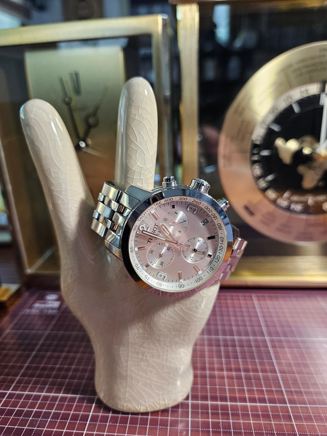 티쏘 Tissot PRC200 크르노 실버 메탈 시계 쿼츠 상품이미지1