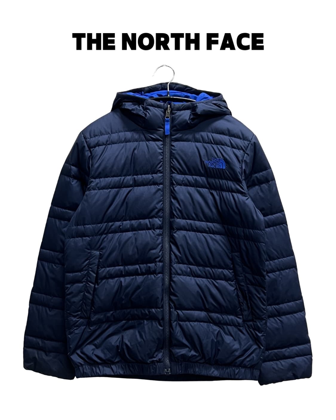 노스페이스 키즈/우먼스 구스다운 경량 패딩 자켓 네이비 상품이미지1