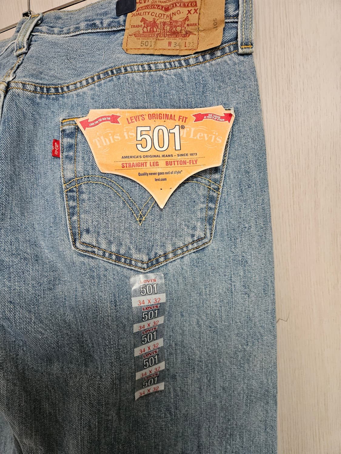 00s 데드스탁 levis 501 34x32 연청 리바이스 상품이미지3