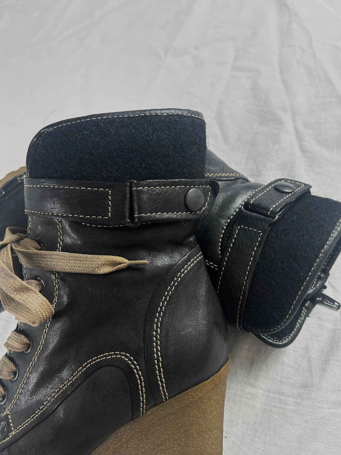 Manas 웨지 힐 앵클 부츠 상품이미지4