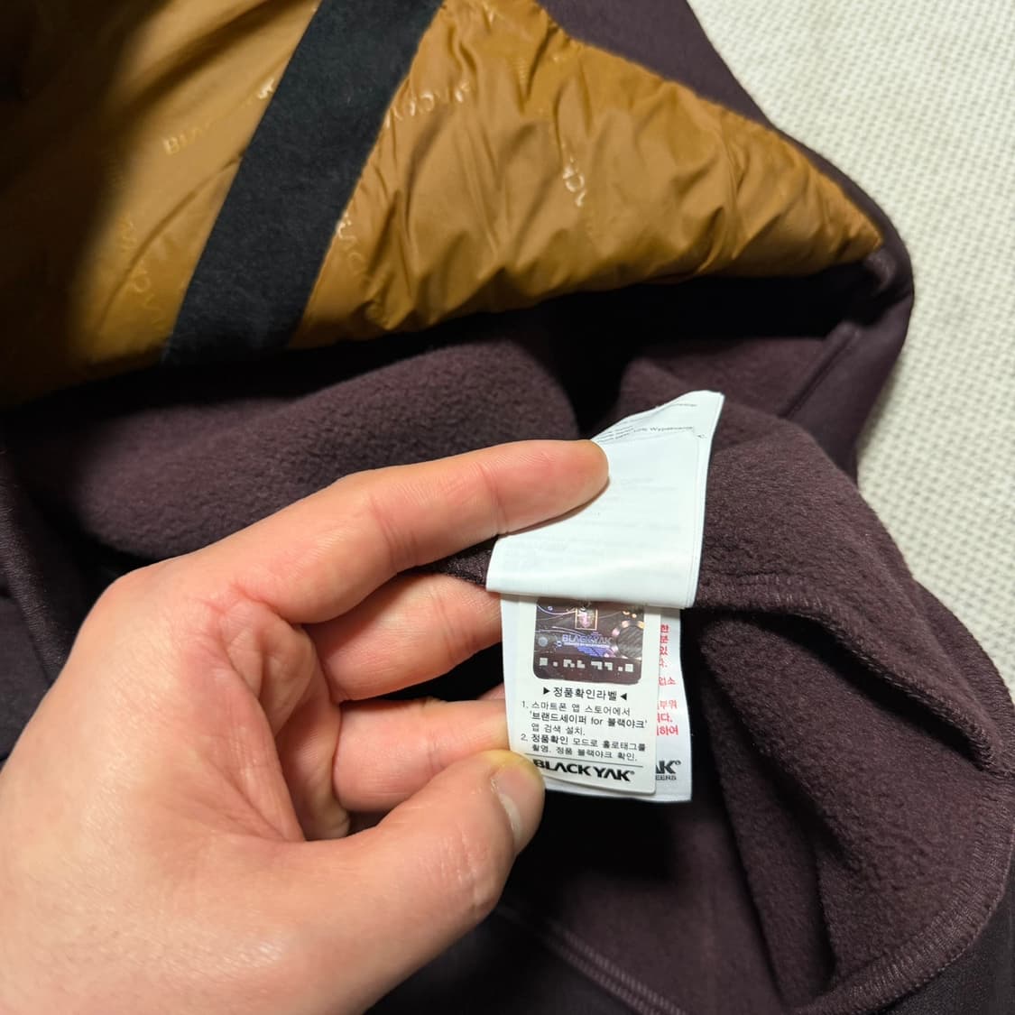 블랙야크 브라운 경량 후드 패딩 상품이미지6