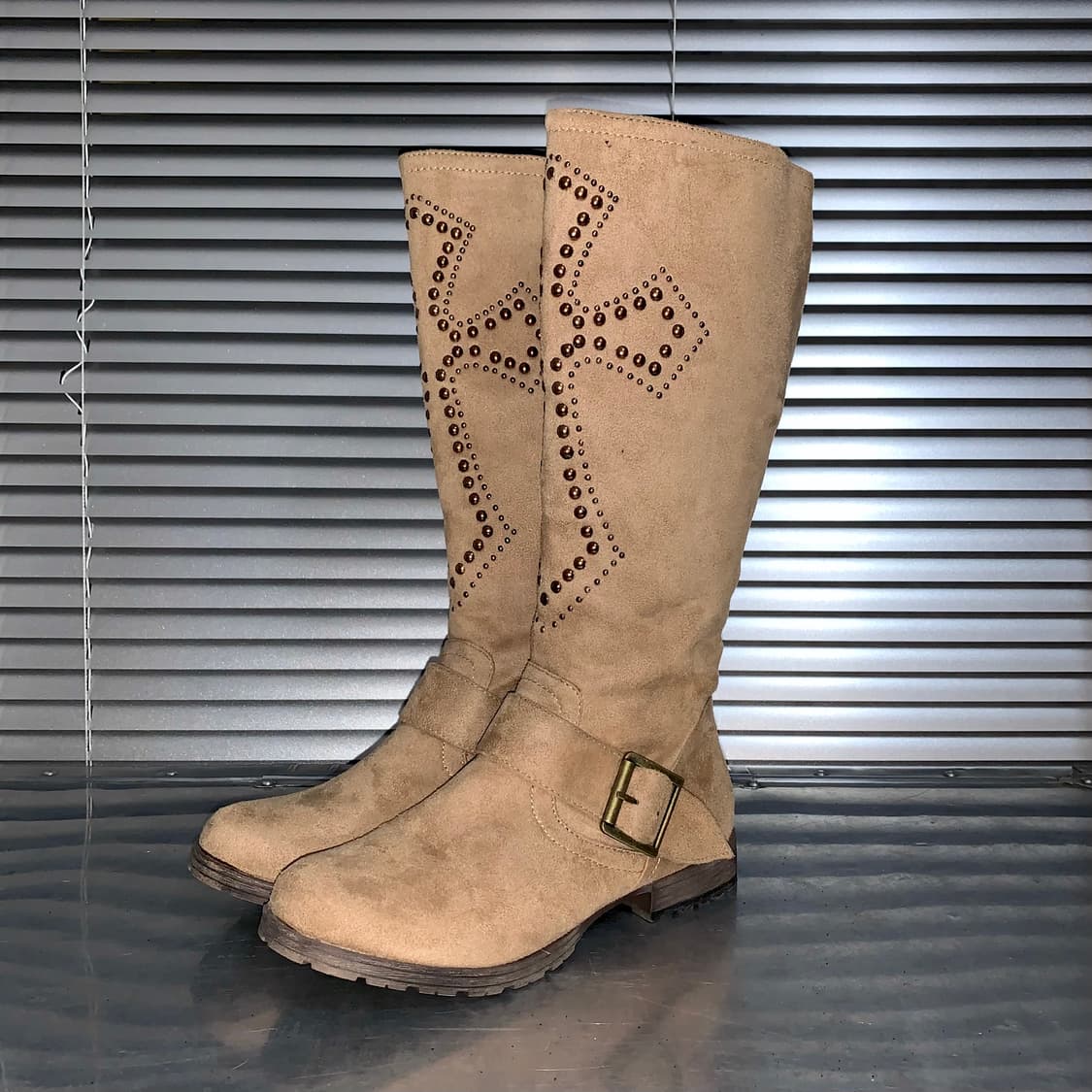 00s 크로스 인조 스웨이드 라이딩 부츠 상품이미지2