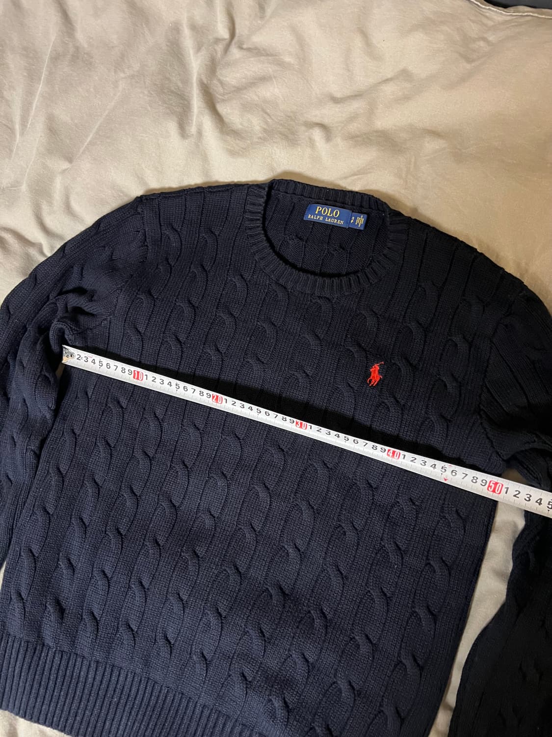 폴로 랄프로렌 케이블 꽈배기 니트 네이비 S 상품이미지8