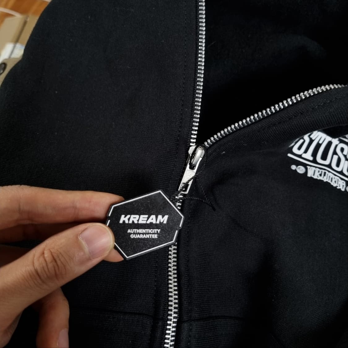 스투시 월드와이드 집업 후드 블랙 XL 상품이미지4