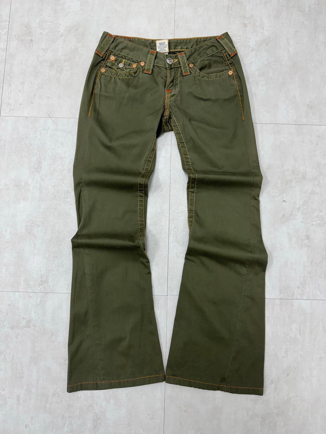 •TRUE RELIGION 카키 부츠컷 팬츠 26 USA 상품이미지1