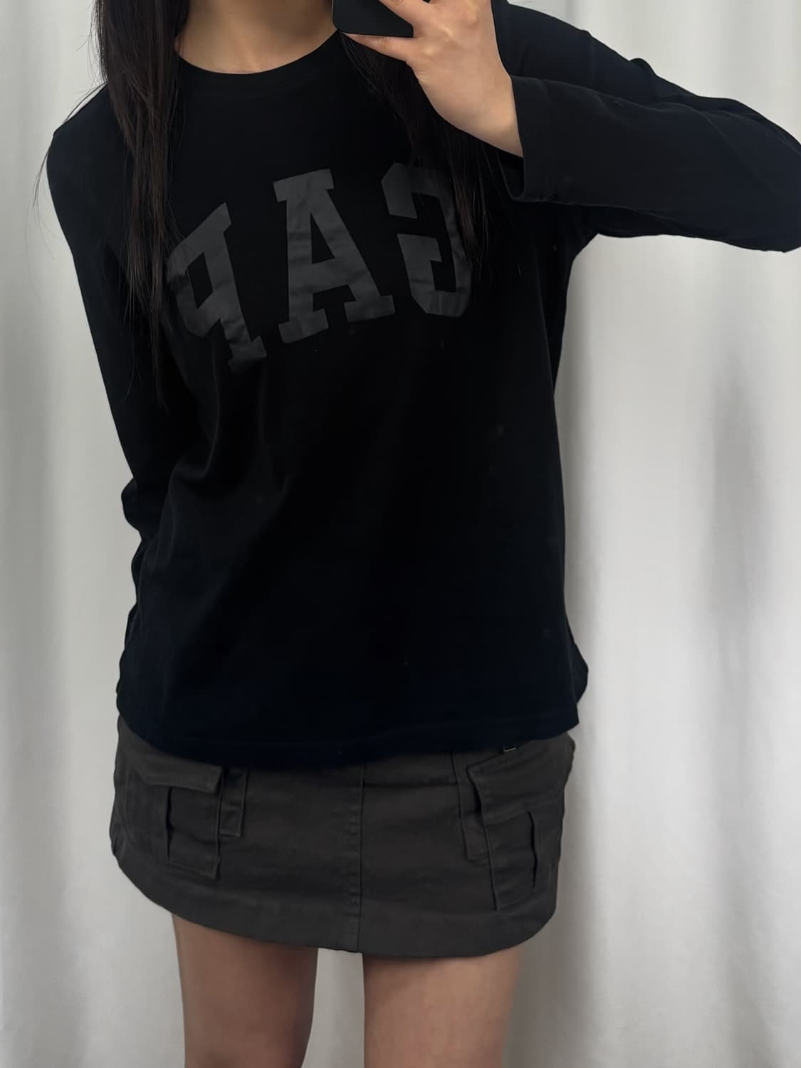 갭 빅로고 블랙 롱슬리브 상품이미지1