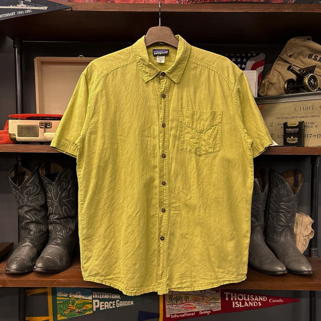 파타고니아 페이디드 더스트 라임 린넨셔츠 N1063 상품이미지1