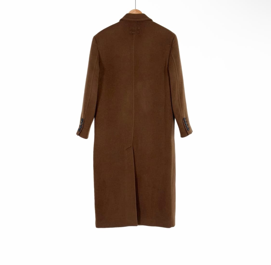 [38] 미우미우 24fw 버진 울 더블 브레스티드 롱 코트 자켓 브라운 상품이미지3